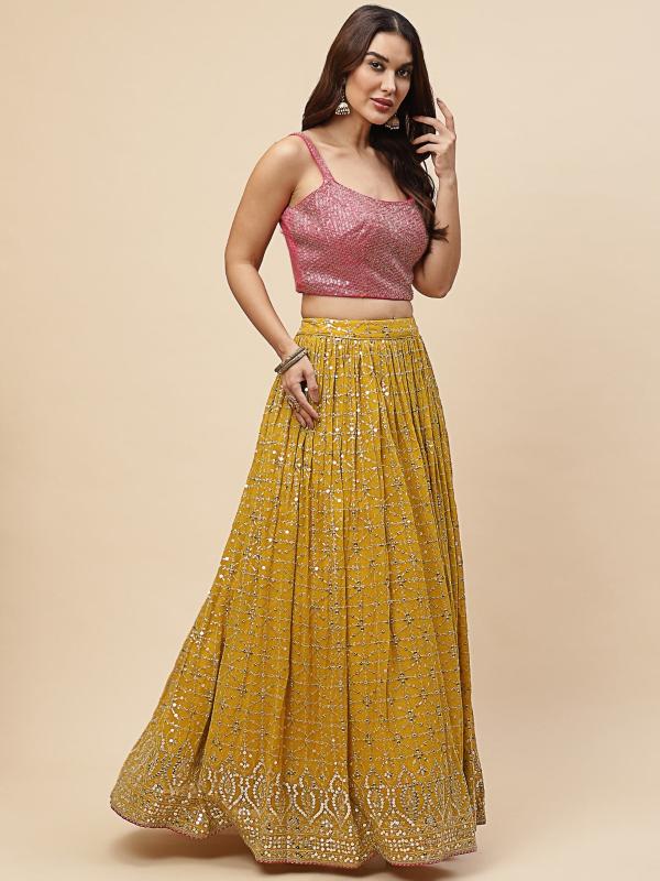 Sabella 5076 Yellow catalog top 10 online sites in india for lehenga