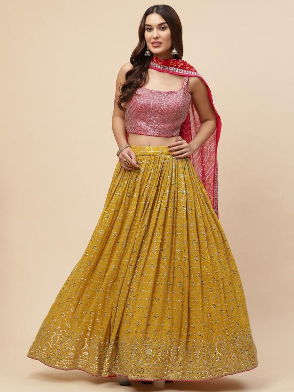 Sabella 5076 Yellow catalog top 10 online sites in india for lehenga
