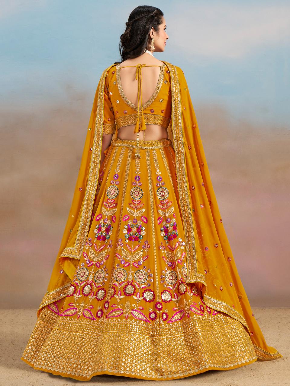 Sabella 6008 Yellow catalog lehenga online india with price