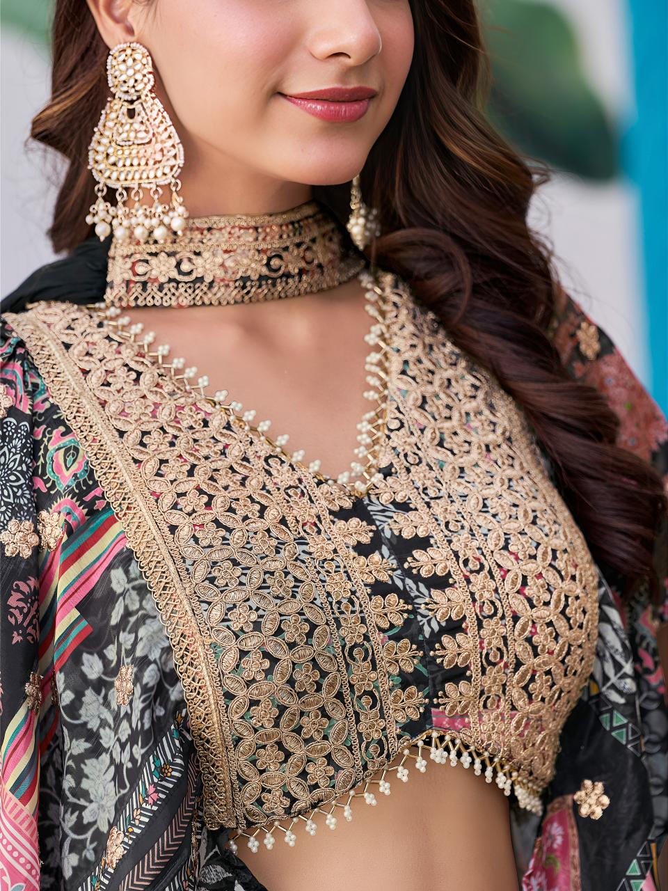 Sabella 7050 Black catalog brides of india lehenga black
