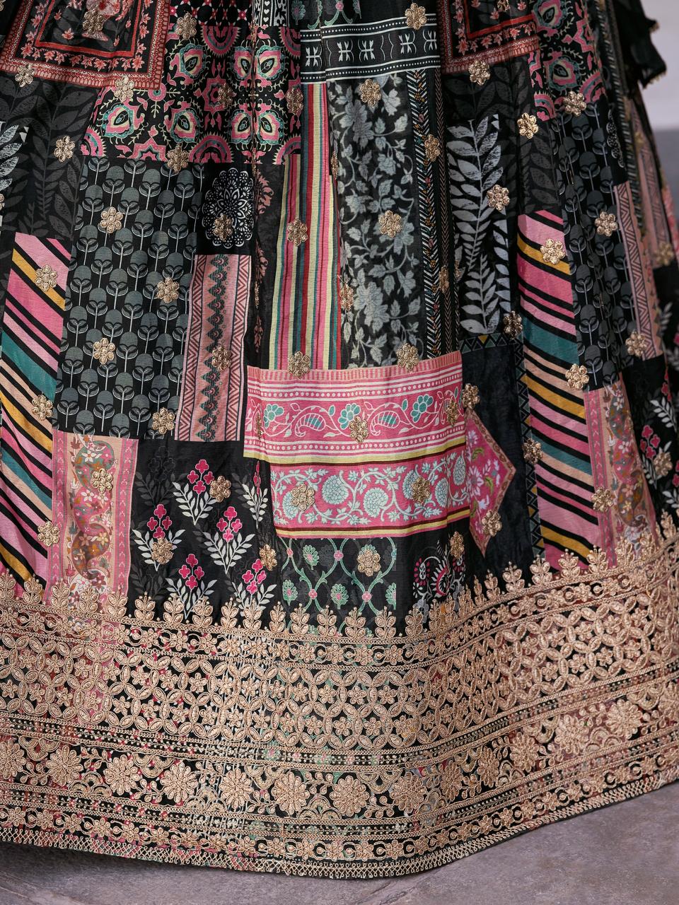 Sabella 7050 Black catalog brides of india lehenga black