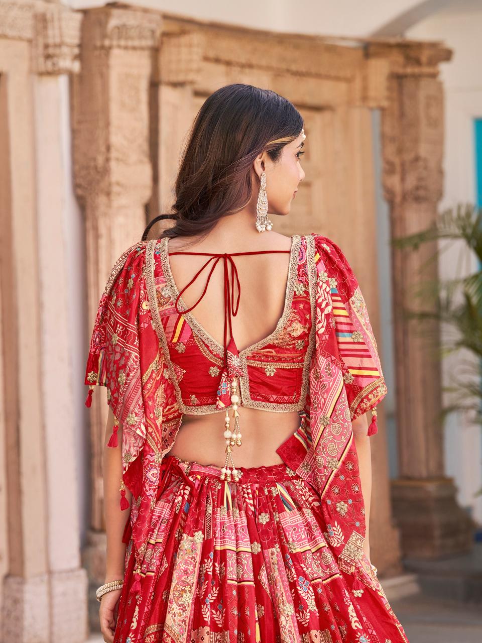 Sabella 7050 Red catalog online buy lehenga in india