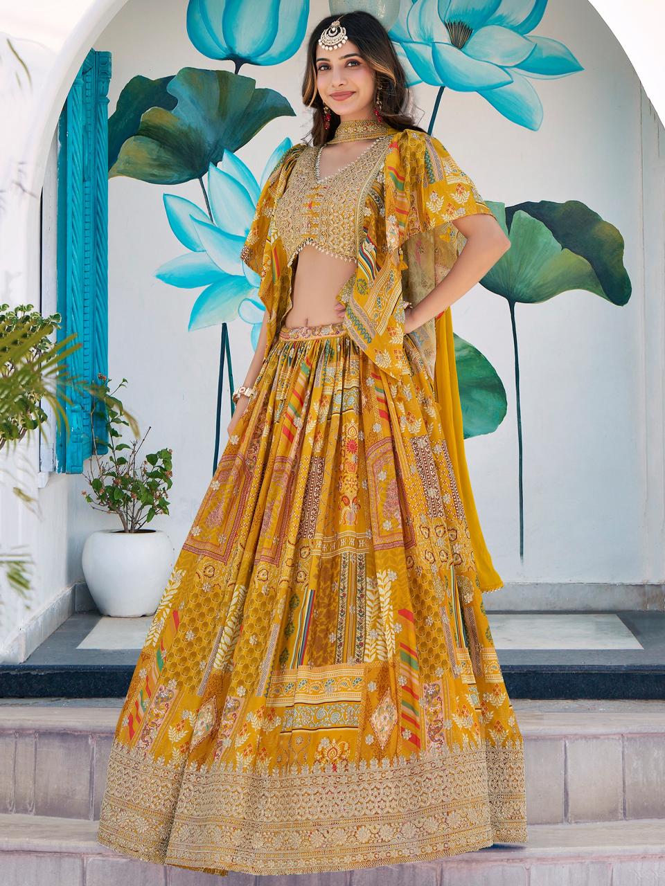 Sabella 7050 Yellow catalog shein india lehenga