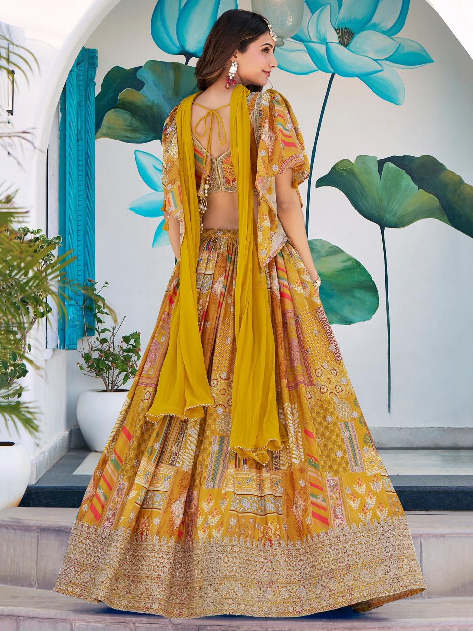 Sabella 7050 Yellow catalog shein india lehenga