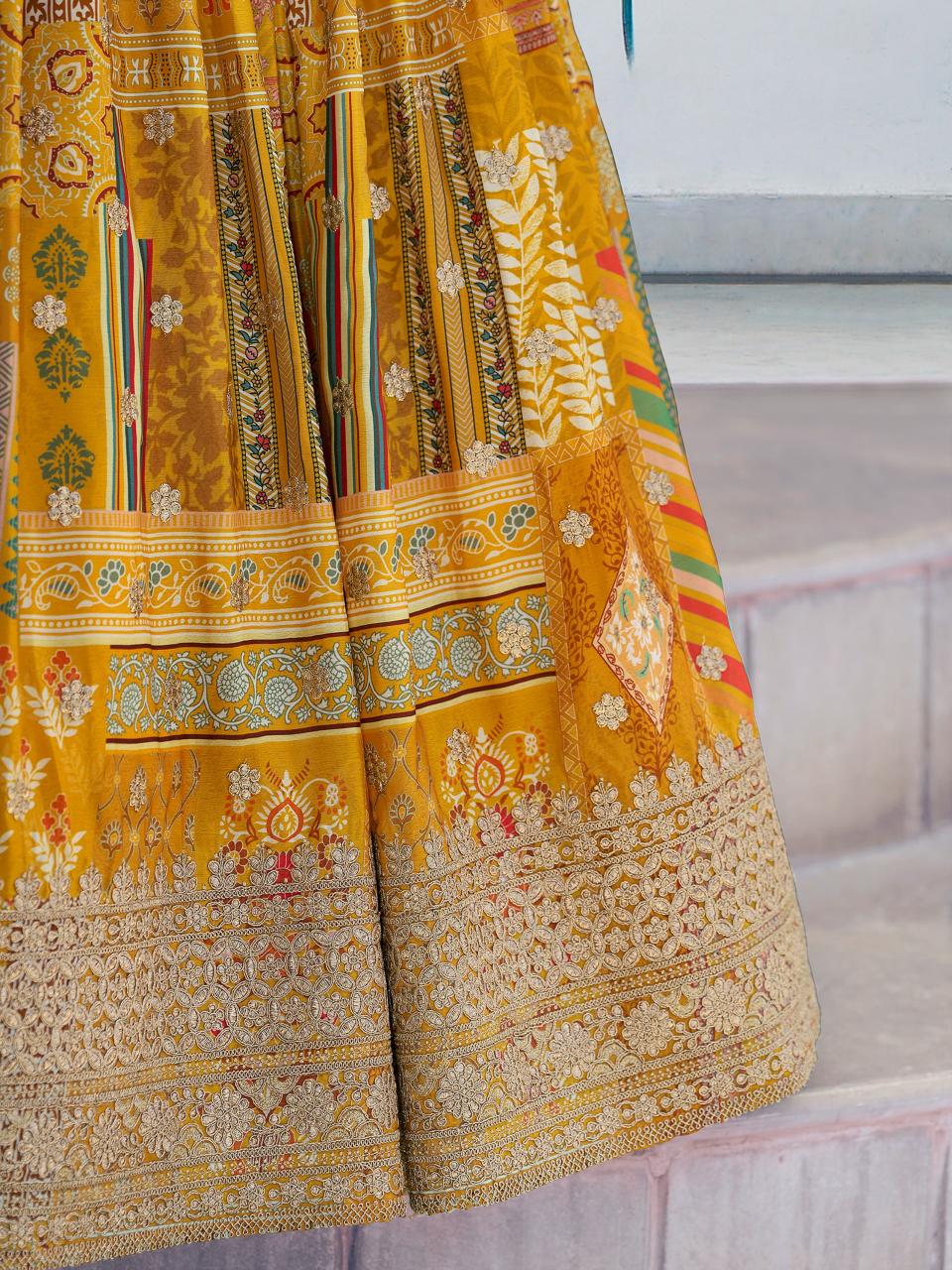 Sabella 7050 Yellow catalog shein india lehenga