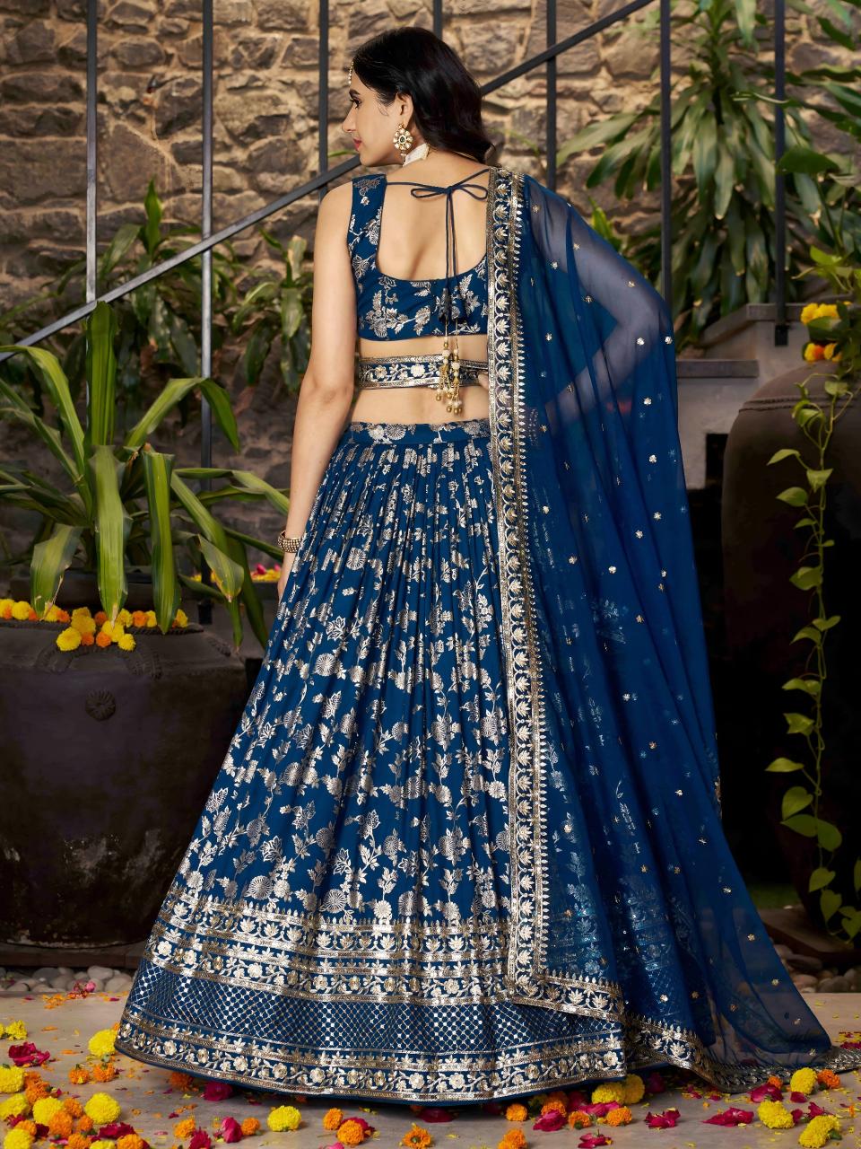 Sabella 7100 Dove Blue catalog lehenga choli online shopping india