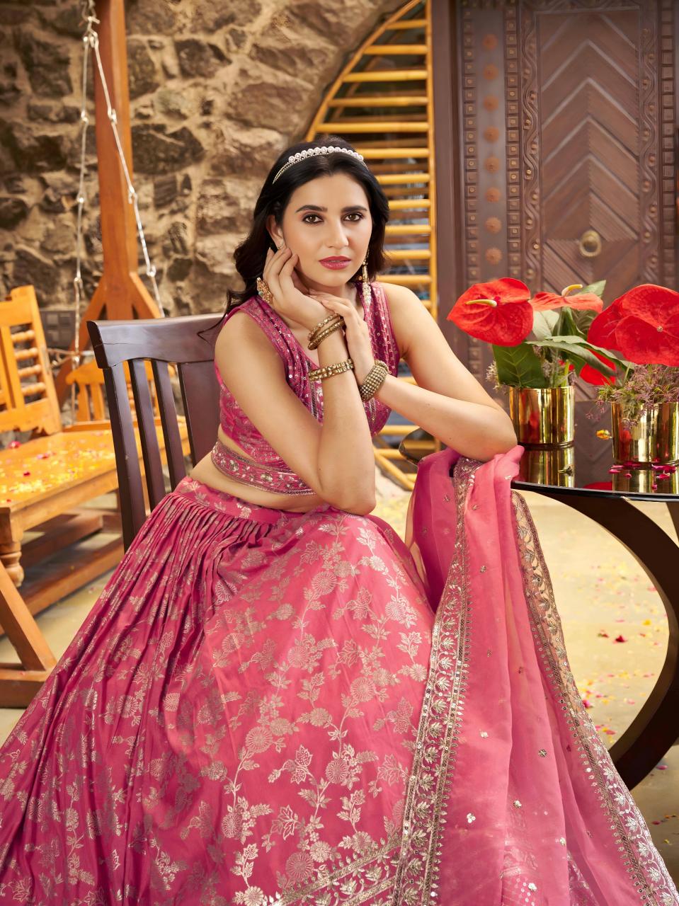 Sabella 7100 Peach catalog buy cheap lehenga choli online india