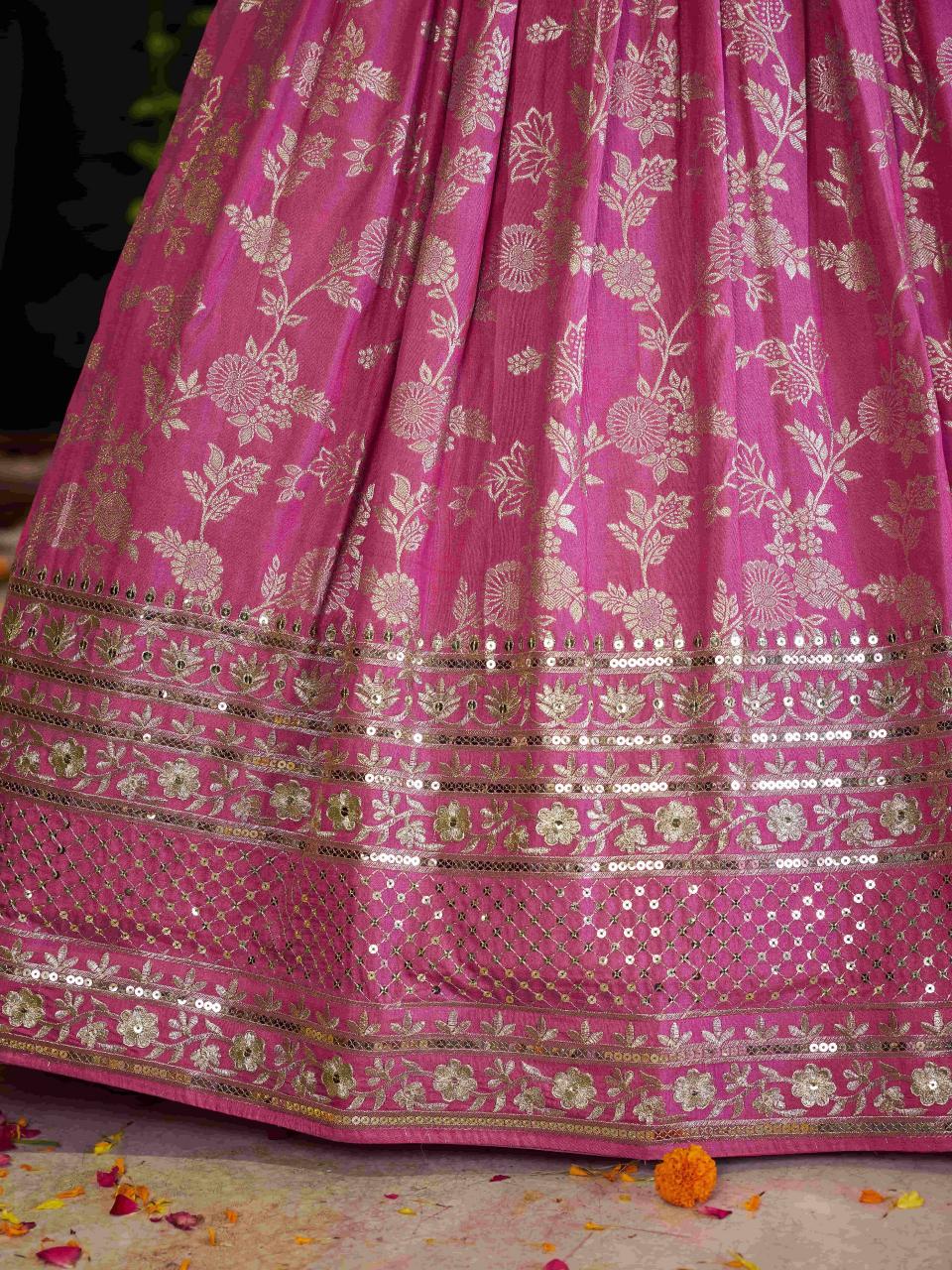 Sabella 7100 Pink catalog lehenga dress images with price in india