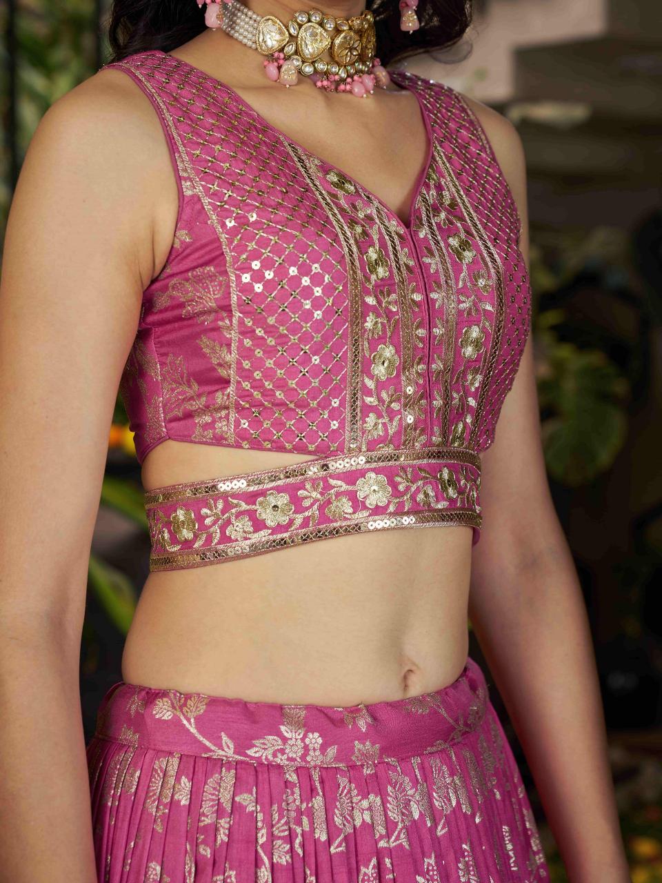 Sabella 7100 Pink catalog lehenga dress images with price in india