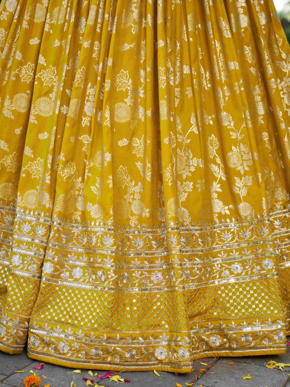 Sabella 7100 Yellow catalog order lehenga online india