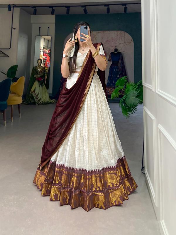 Sabella Poly Cotton catalog lehenga choli of south india