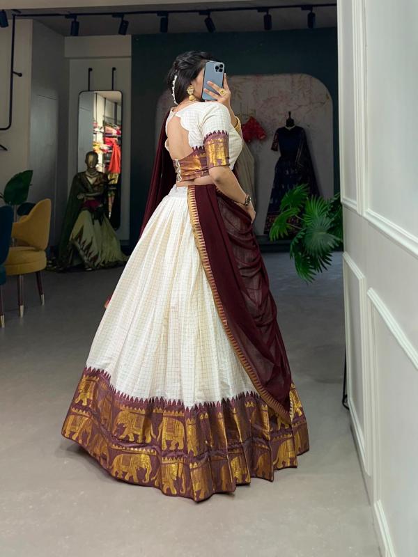 Sabella Poly Cotton catalog lehenga choli of south india