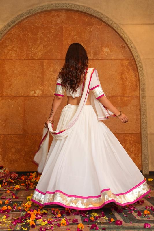 Sabella Swaroop vol 2 catalog white lehenga online india