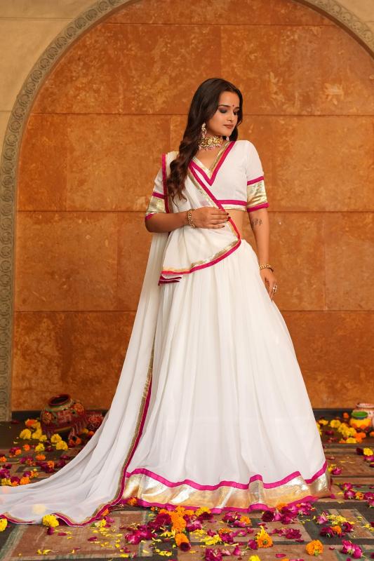 Sabella Swaroop vol 2 catalog white lehenga online india