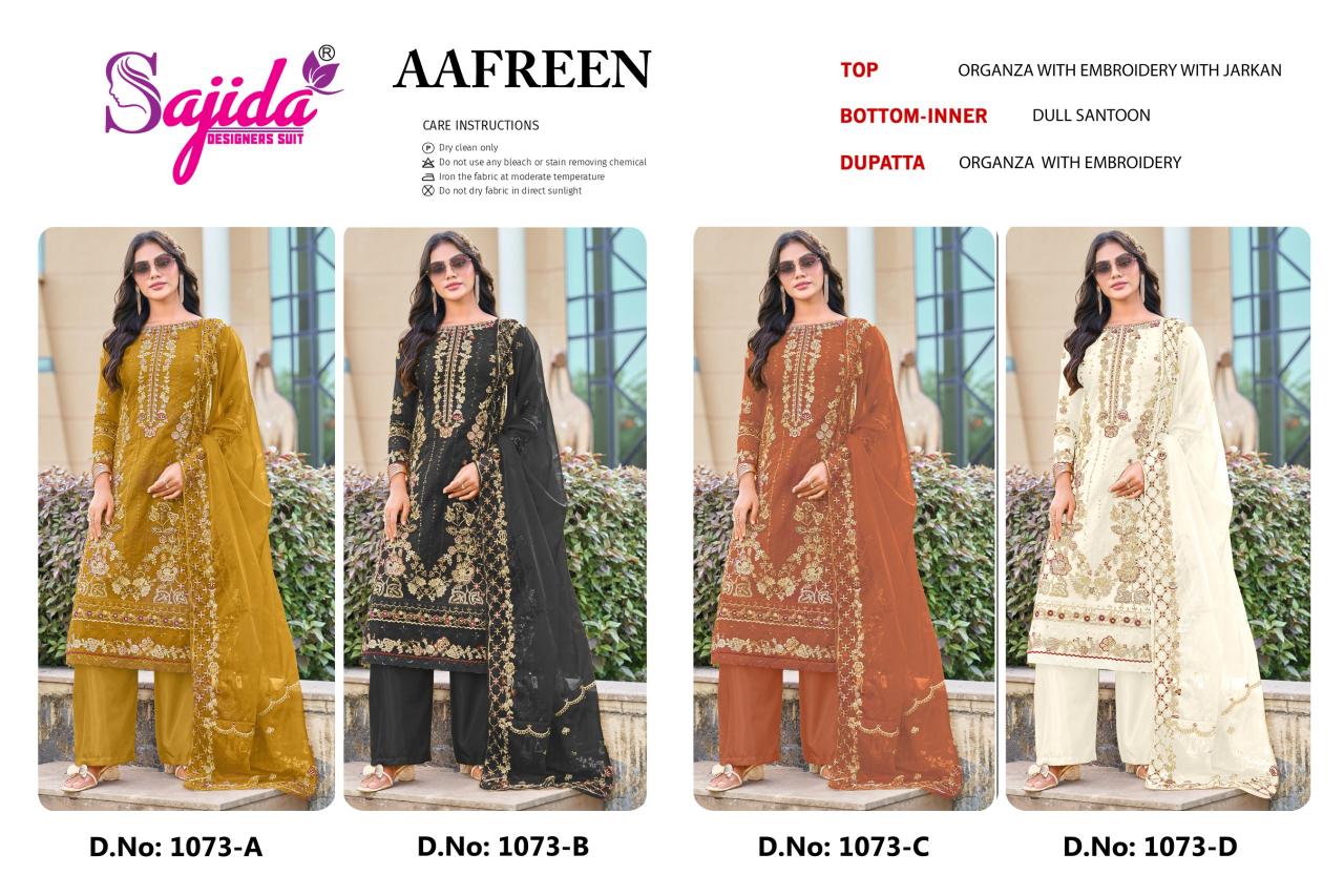 Sajida Aafreen 1073 catalog wholesale pakistani suits buy online