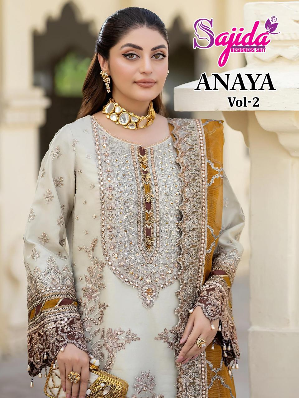 Sajida Anaya vol 2 catalog wholesale pakistani designer suits