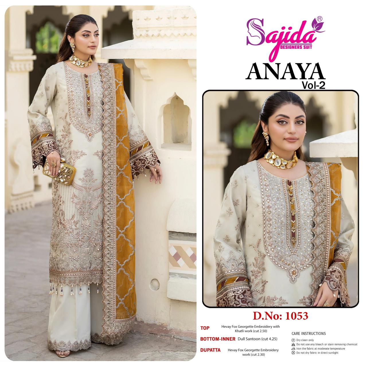 Sajida Anaya vol 2 catalog wholesale pakistani designer suits