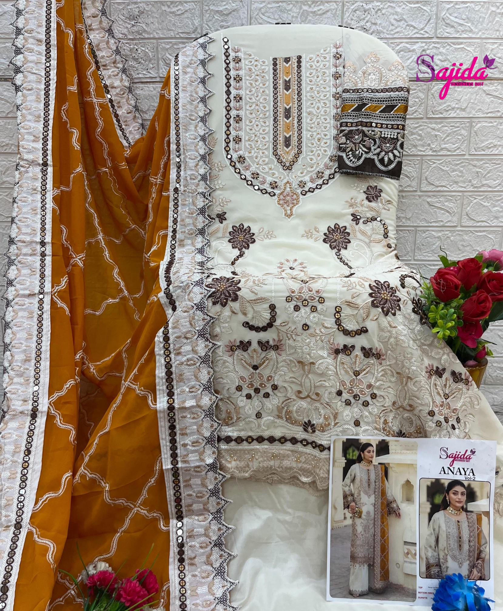 Sajida Anaya vol 2 catalog wholesale pakistani designer suits