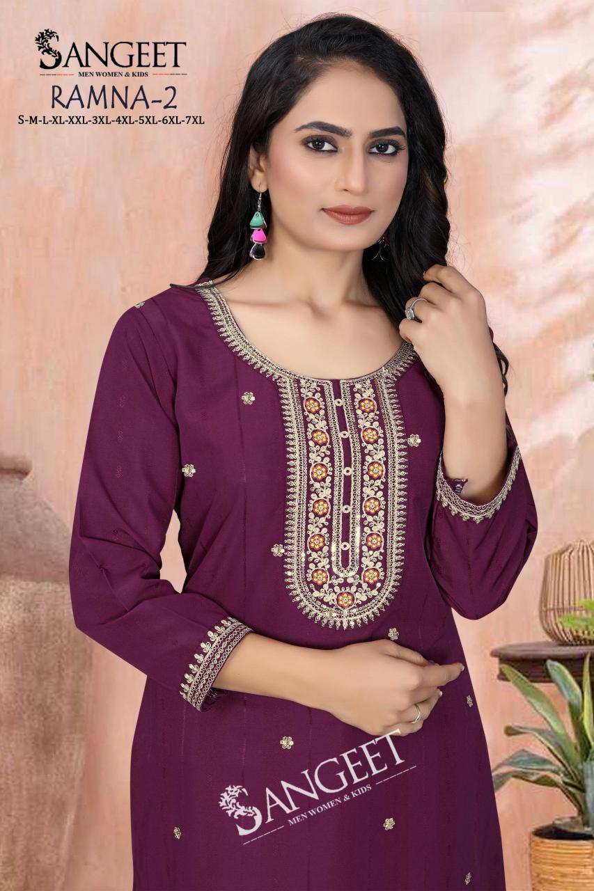 Sangeet Ramna vol 2 catalog indian short kurti tops