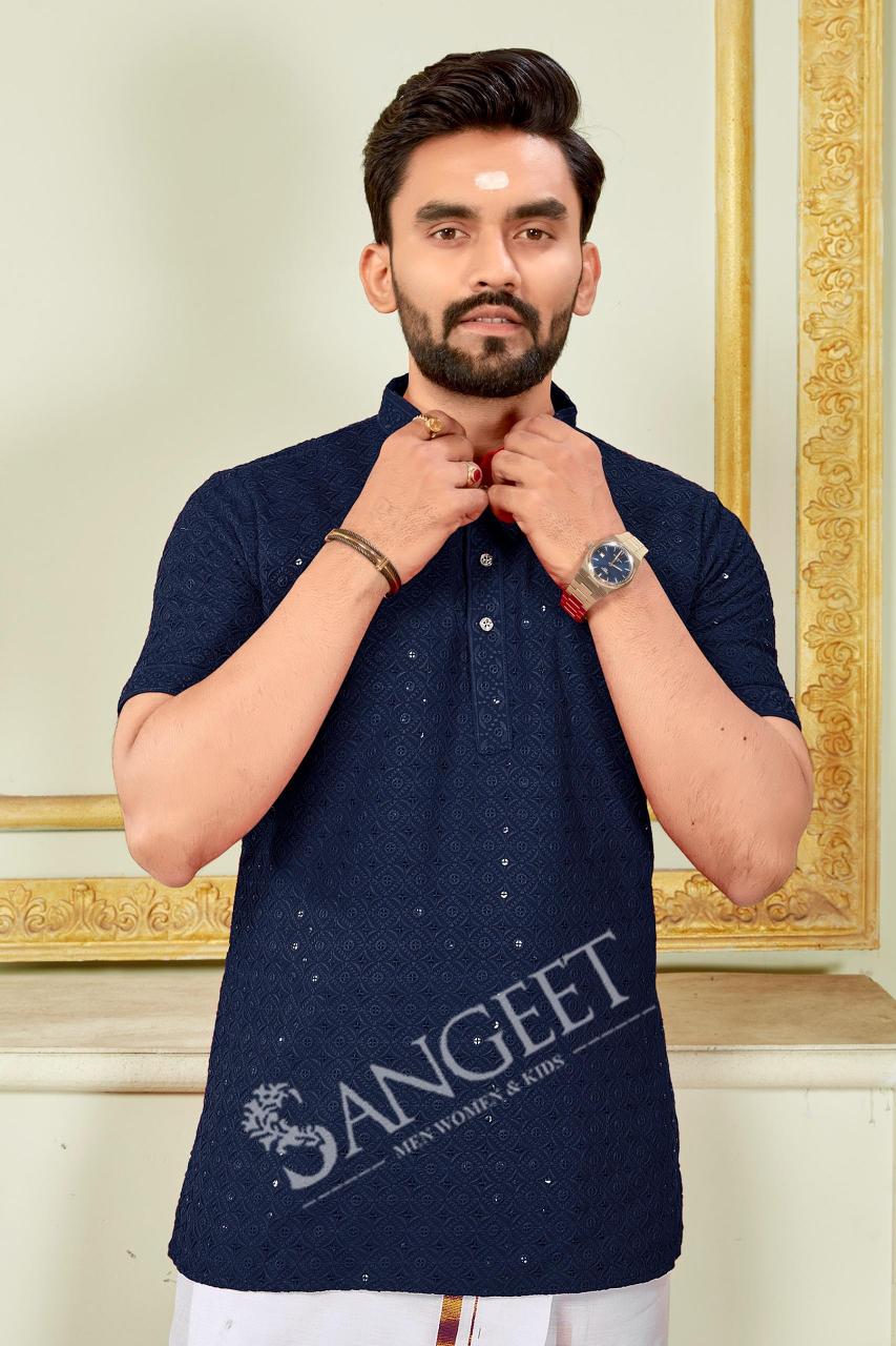 Sangeet Royal Sifli Vol 5 Catalog Mens Rayon Short Kurta