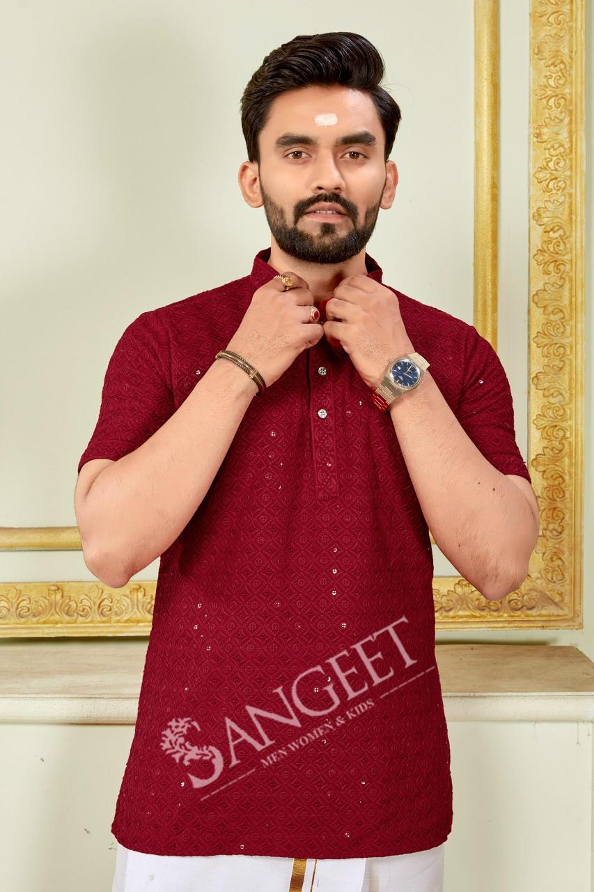 Sangeet Royal Sifli Vol 5 Catalog Mens Rayon Short Kurta
