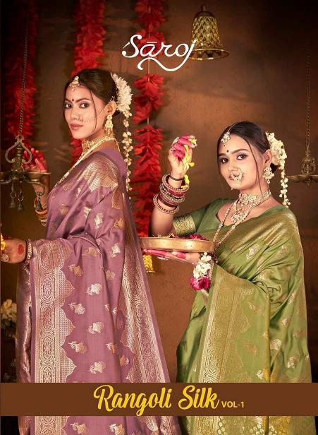 Saroj Rangoli silk vol.1 Satin silk saree in surat with price wholesale