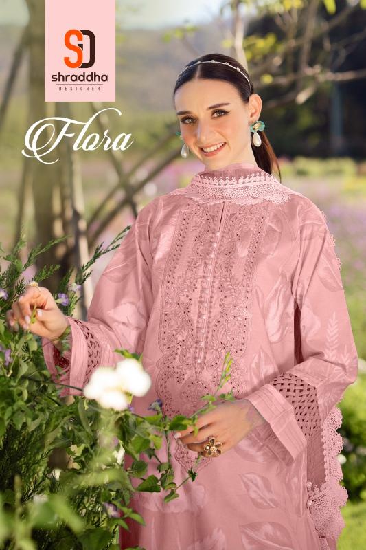 Sharaddha Flora Vol 1 Catalog Cotton Duppatta pakistani replica suits wholesale in india 