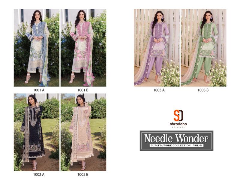 Sharaddha Needle Wonder Vol 0.1 catalog Chiffon Duppatta pakistani suits in dubai wholesale