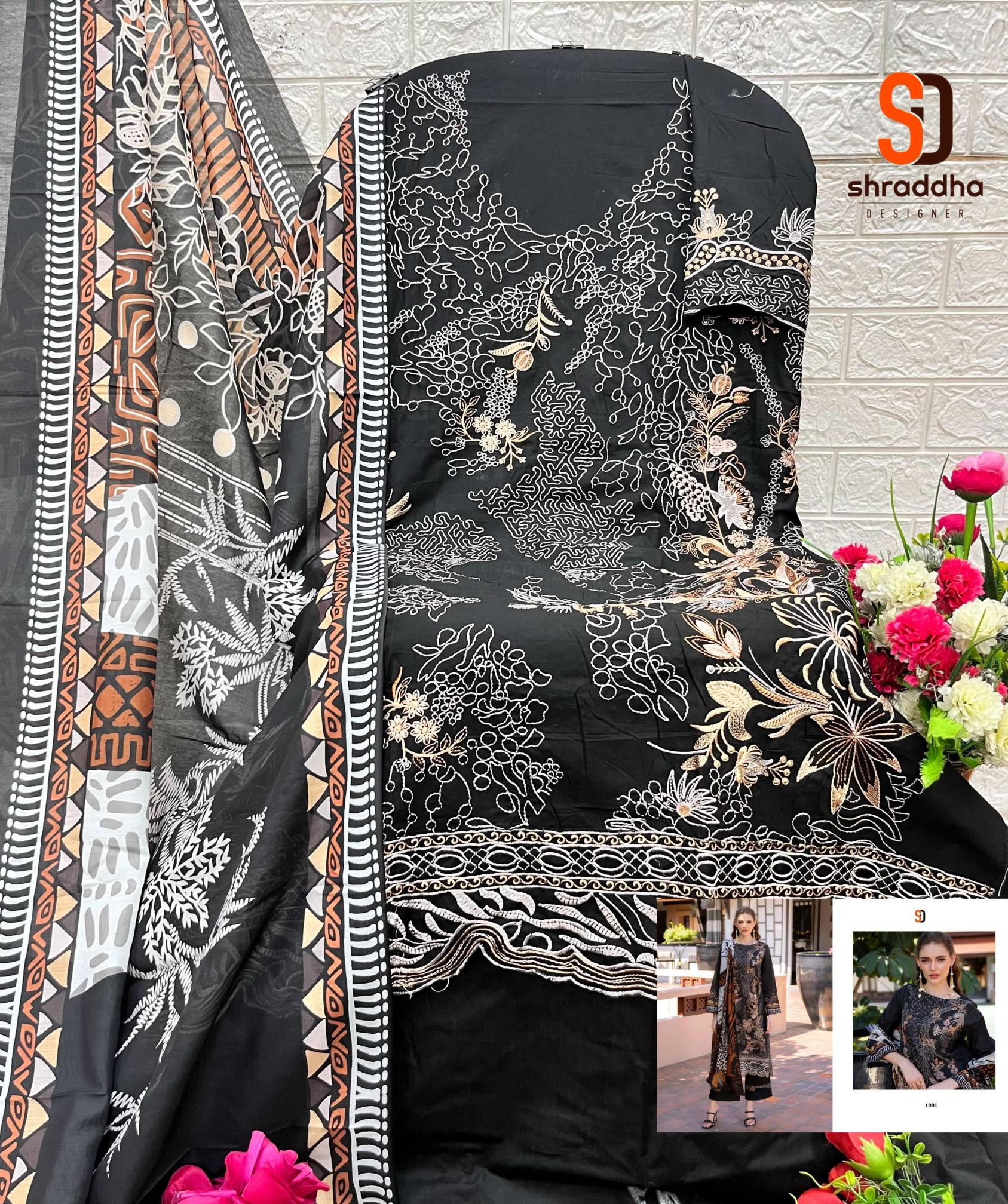 Shraddha Designer Ramsha Vol 1 catalog Chiffon Dupatta wholesale pakistani suits in surat
