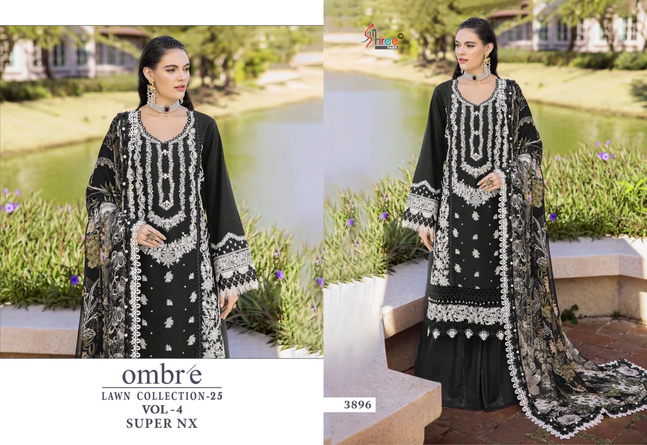 Shree Fabs Ombre Lawn Collection 25 Vol 4 Nx Catalog Chiffon Dupatta wholesale pakistani suits online india