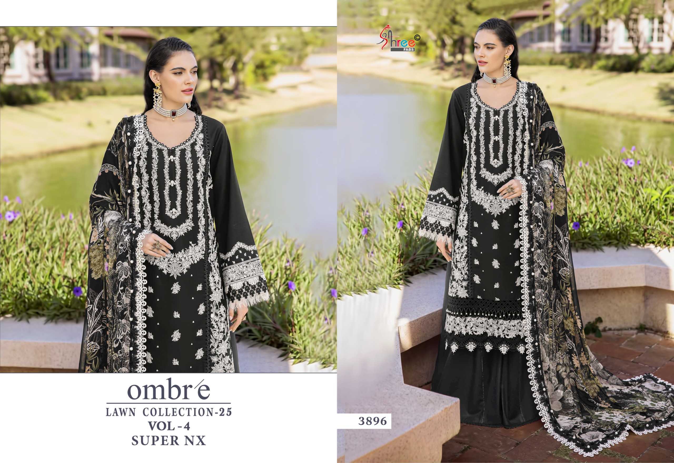 Shree Fabs Ombre Lawn Collection 25 Vol 4 Nx catalog Cotton Duppatta wholesale pakistani women suit