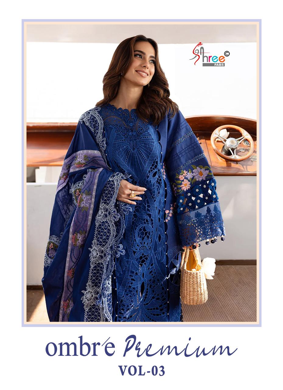 Shree Fabs Ombre premium vol 3 catalog wholesale pakistani suits in lucknow
