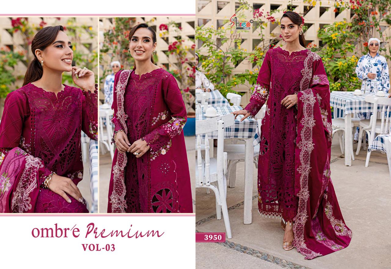 Shree Fabs Ombre premium vol 3 catalog wholesale pakistani suits in lucknow