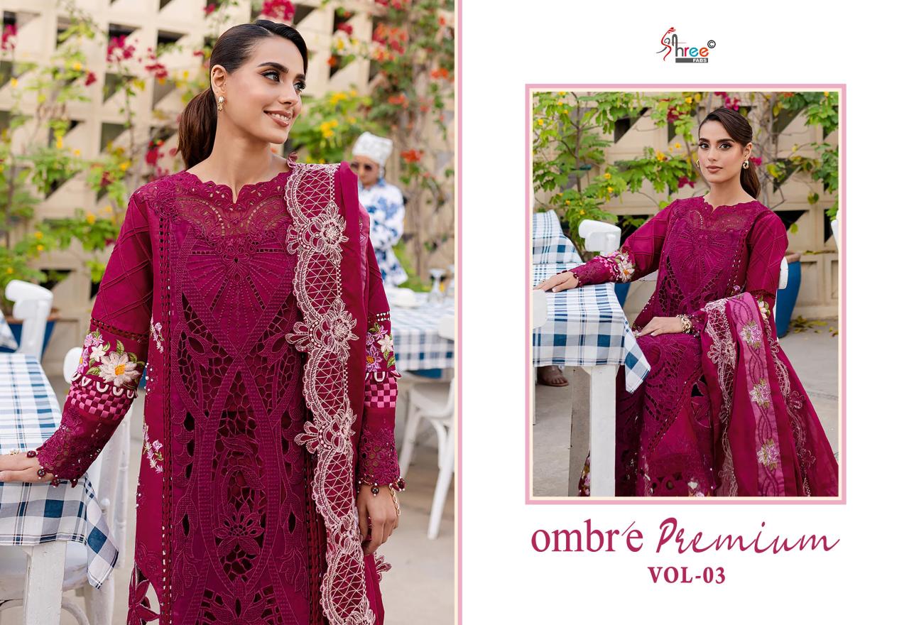 Shree Fabs Ombre premium vol 3 catalog wholesale pakistani suits in lucknow