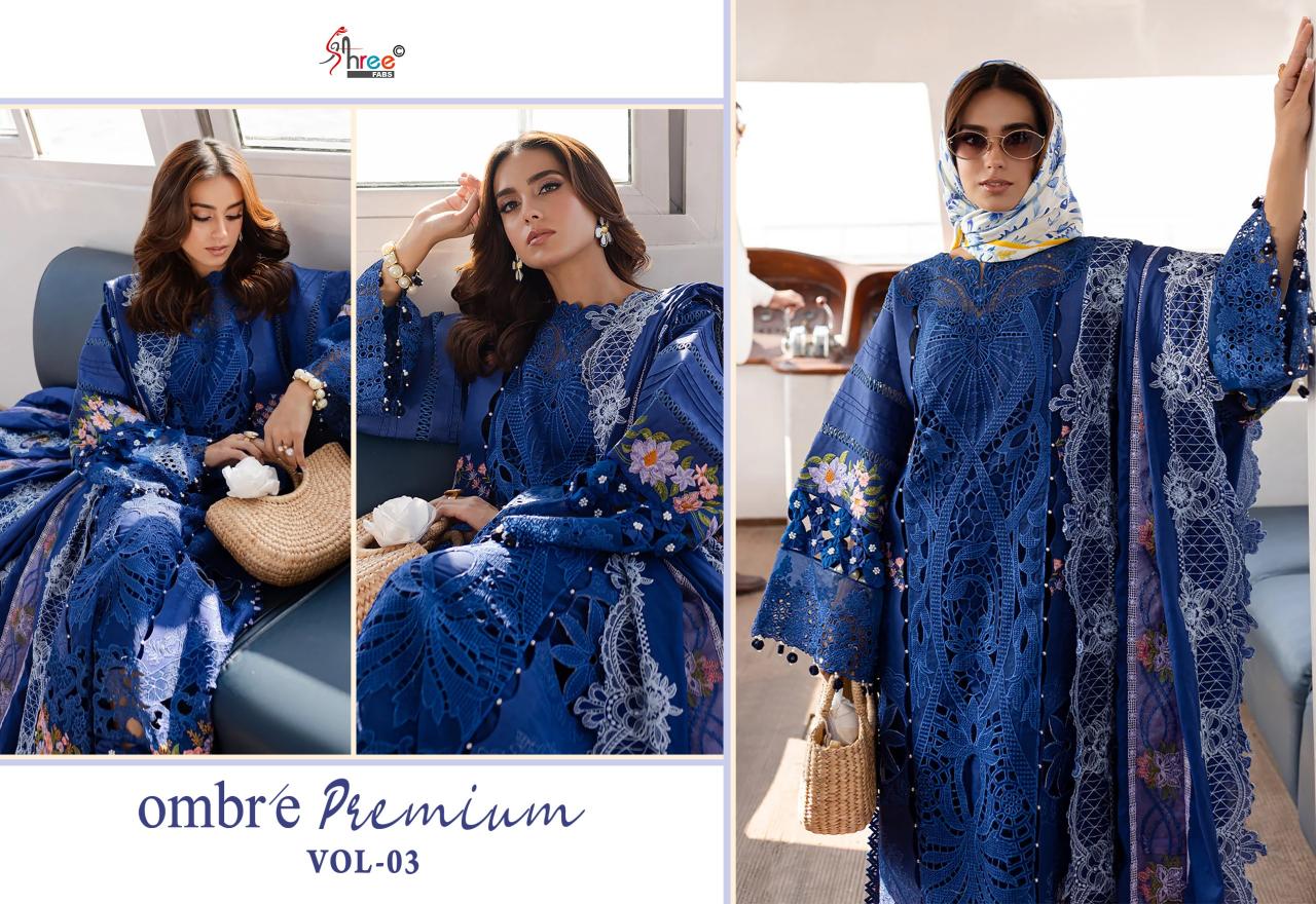 Shree Fabs Ombre premium vol 3 catalog wholesale pakistani suits in lucknow