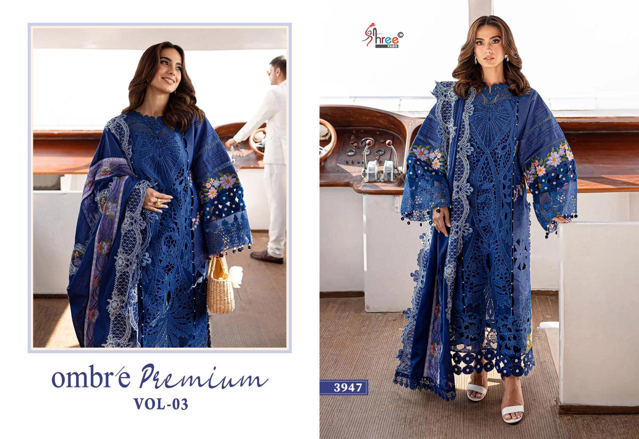 Shree Fabs Ombre premium vol 3 catalog wholesale pakistani suits in lucknow