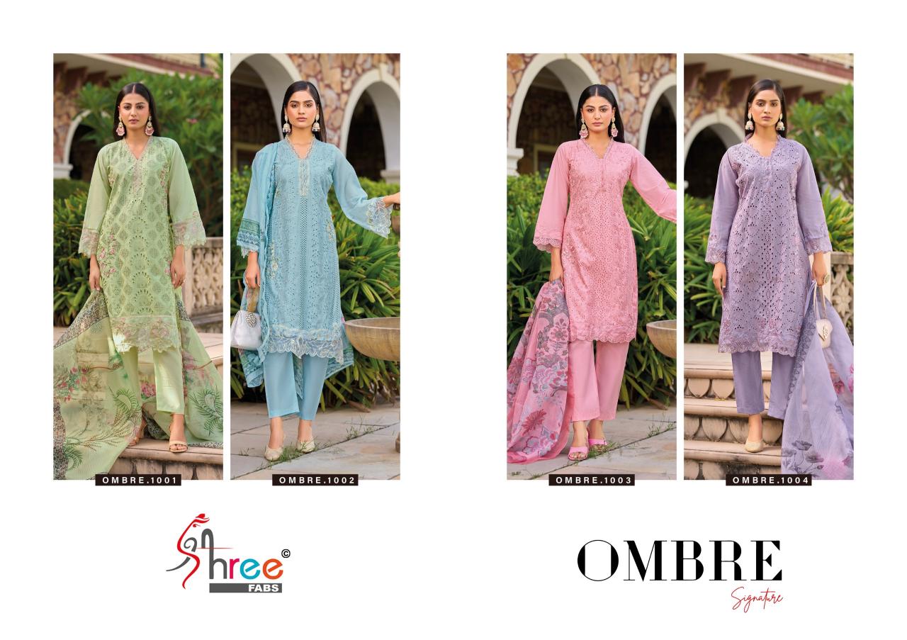 Shree Fabs Shree Ombre Signature catalog pakistani suits wholesale dealers in delhi