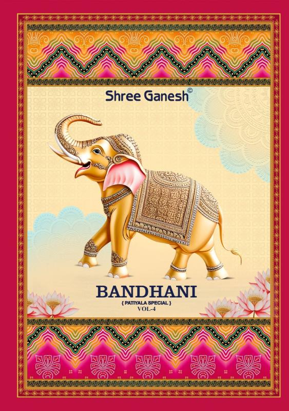Shree Ganesh Bandhani Patiyala Vol-04 – Dress Material - Wholesale Catalog