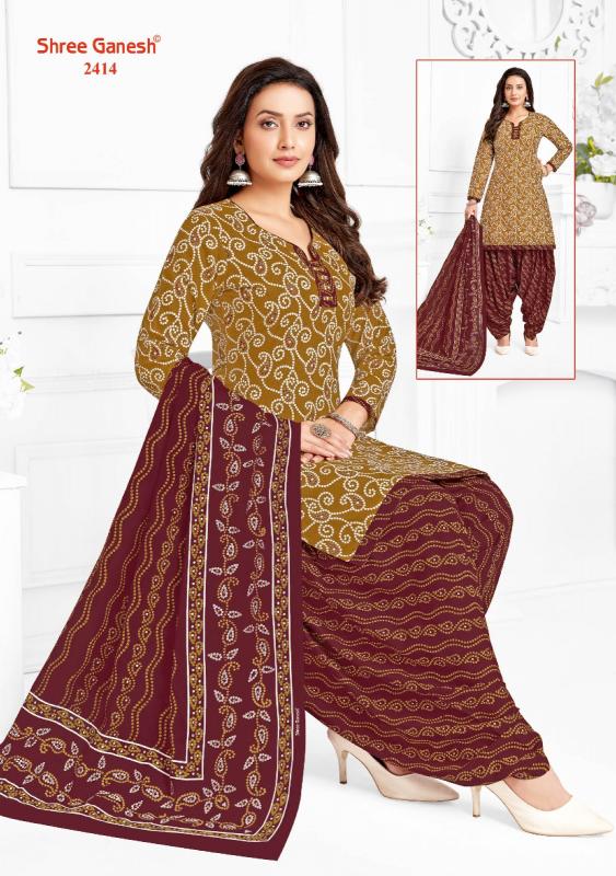 Shree Ganesh Bandhani Patiyala Vol-04 – Dress Material - Wholesale Catalog