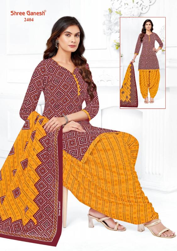 Shree Ganesh Bandhani Patiyala Vol-04 – Dress Material - Wholesale Catalog