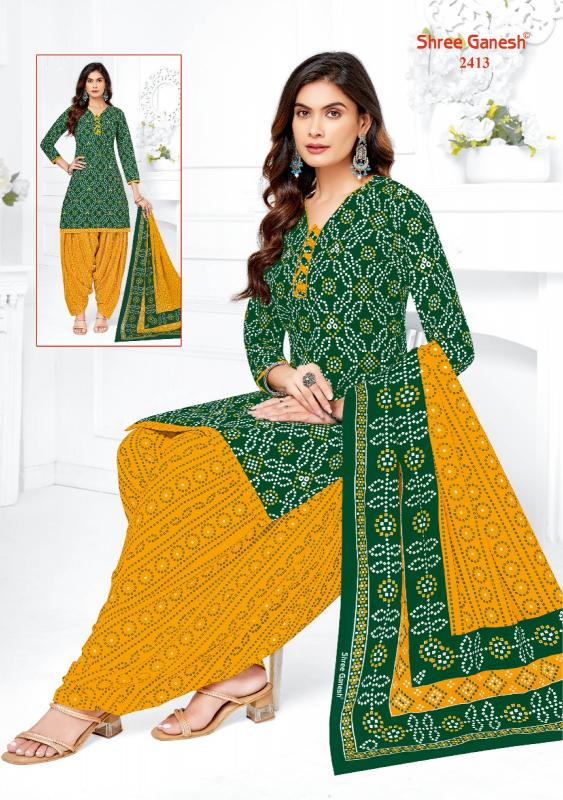 Shree Ganesh Bandhani Patiyala Vol-04 – Dress Material - Wholesale Catalog