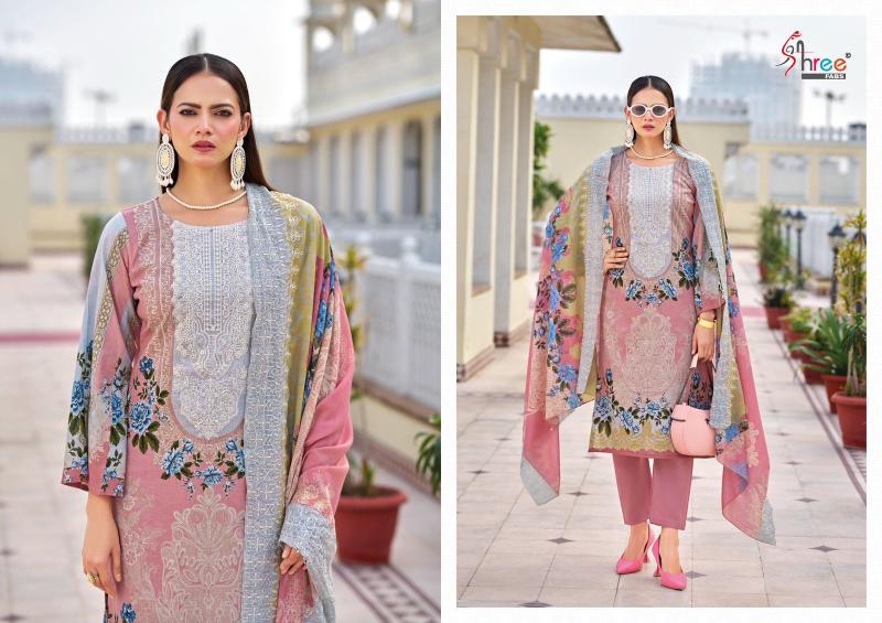 Shree Needle wonder premium lawn Catalog Chiffon Duppatta wholesale pakistani suites