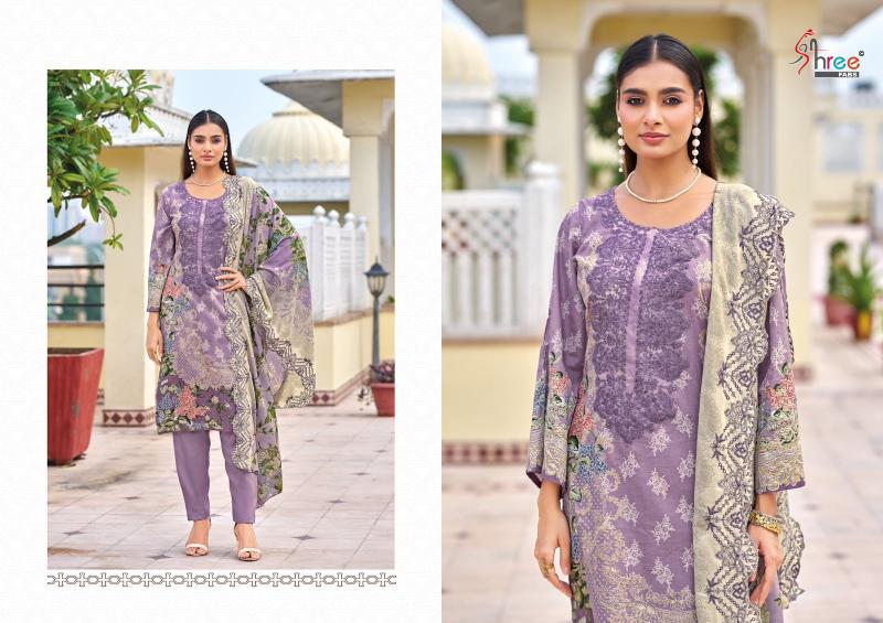 Shree Needle wonder premium lawn Catalog Cotton Duppatta wholesale pakistani suits delhi