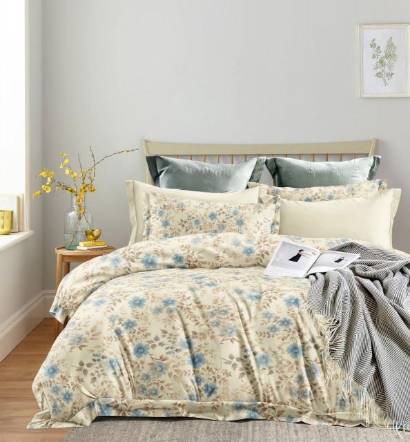 Siara 108X108(9ftX9ft) King size pure glacé cotton premium bedsheets wholesale