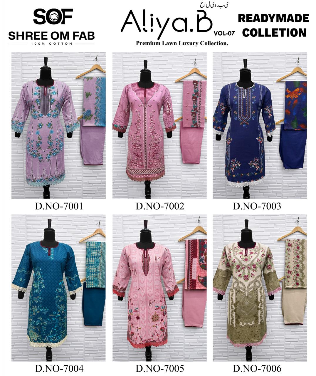 SOF Aliya Vol-7 – Karachi Readymade Kurti Pant With Dupatta - Wholesale Catalog