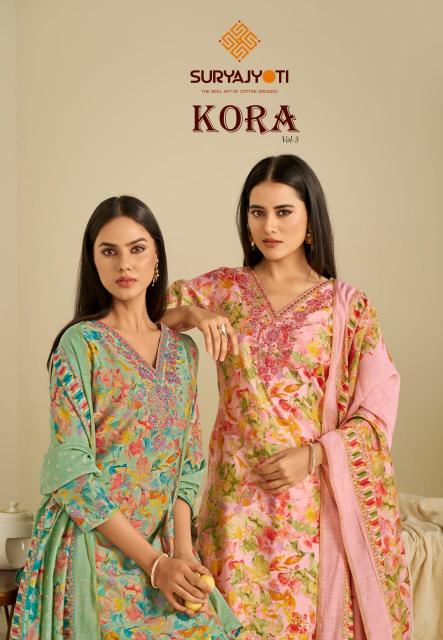 Suryajyoti Kora Vol-5 – Dress material - Wholesale Catalog