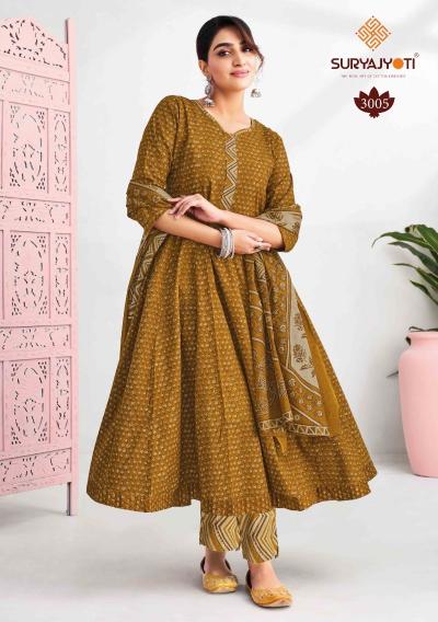Suryajyoti Rashi Vol-3 – Anarkali Style Kurti Pant With Dupatta - Wholesale Catalog