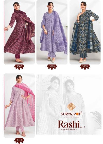 Suryajyoti Rashi Vol-3 – Anarkali Style Kurti Pant With Dupatta - Wholesale Catalog