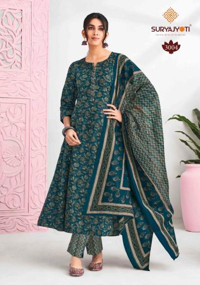 Suryajyoti Rashi Vol-3 – Anarkali Style Kurti Pant With Dupatta - Wholesale Catalog