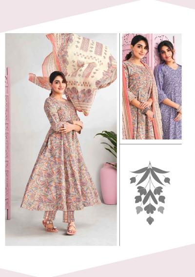 Suryajyoti Rashi Vol-3 – Anarkali Style Kurti Pant With Dupatta - Wholesale Catalog